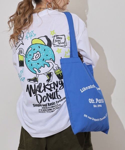 FUNALIVE(ファンアライブ)の「WALKING DONUT ワイド刺繍半袖Tシャツ(Tシャツ/カットソー・メンズ・ホワイト/ミント/ブラウン/ブラック・LL/M/L)」の7枚目の写真