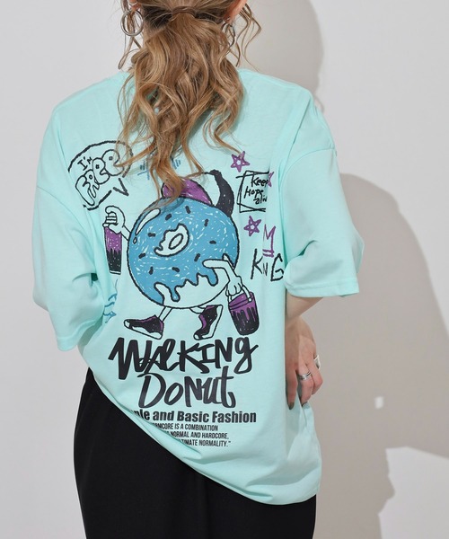 FUNALIVE(ファンアライブ)の「WALKING DONUT ワイド刺繍半袖Tシャツ(Tシャツ/カットソー・メンズ・ホワイト/ミント/ブラウン/ブラック・LL/M/L)」の19枚目の写真