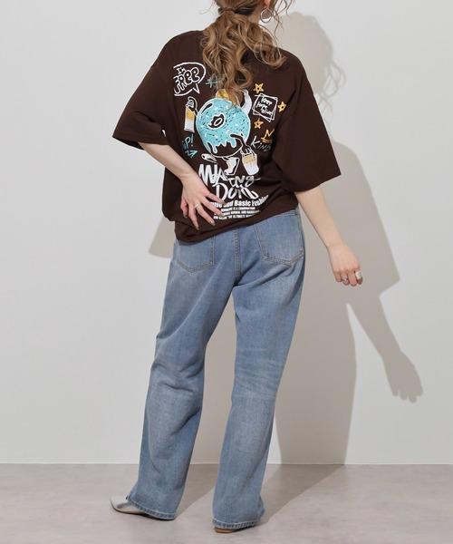 FUNALIVE(ファンアライブ)の「WALKING DONUT ワイド刺繍半袖Tシャツ(Tシャツ/カットソー・メンズ・ホワイト/ミント/ブラウン/ブラック・LL/M/L)」の16枚目の写真