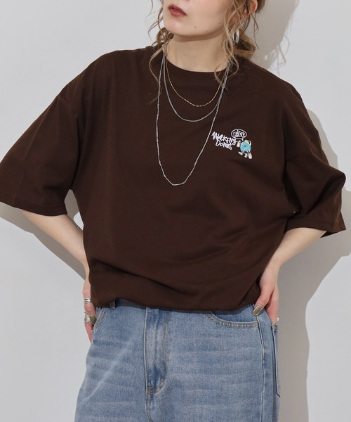 FUNALIVE(ファンアライブ)の「WALKING DONUT ワイド刺繍半袖Tシャツ(Tシャツ/カットソー・メンズ・ホワイト/ミント/ブラウン/ブラック・LL/M/L)」の11枚目の写真
