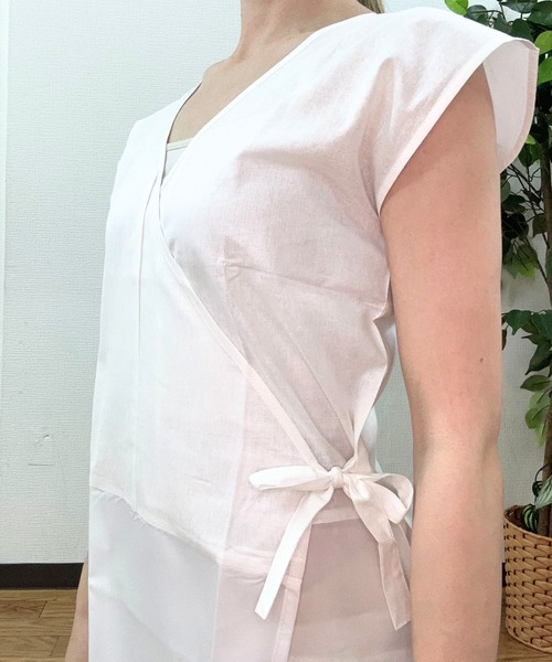 CELEN（セレン）の「【浴衣小物】浴衣フレンチスリーブ肌着 着物スリップ 単品（襦袢/肌襦袢）（和装小物・レディース・ホワイト・FREE）」の6枚目の写真