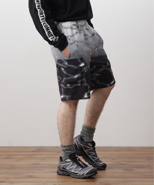 MANASTASH（マナスタッシュ）の「MANASTASH/マナスタッシュ/LITHIUM TIE DYE SHORT（その他パンツ・メンズ・ブラック/パープル/グリーン・S/M/L/XL）」の2枚目の写真