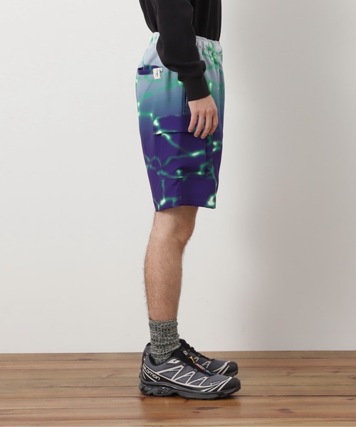 MANASTASH（マナスタッシュ）の「MANASTASH/マナスタッシュ/LITHIUM TIE DYE SHORT（その他パンツ・メンズ・ブラック/パープル/グリーン・S/M/L/XL）」の6枚目の写真