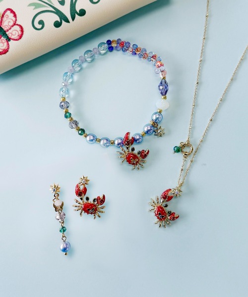 【ANNA SUI】即対応 カニモチーフ ピアス カニモチーフ ピアス