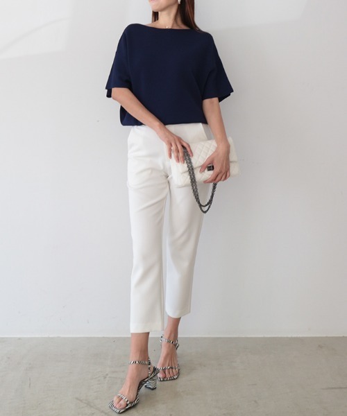 未使用☆40☆テンセルストレッチ パフスリーブ ニット☆23区 22SS美品】23区 テンセルストレッチ パフスリーブ ニット 38