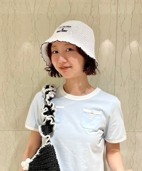 LILY BROWN（リリーブラウン）の「【LILY BROWN×MARY QUANT】サマーバケットハット（ハット・レディース・ホワイト/ベージュ/ブラック・FREE）」の2枚目の写真