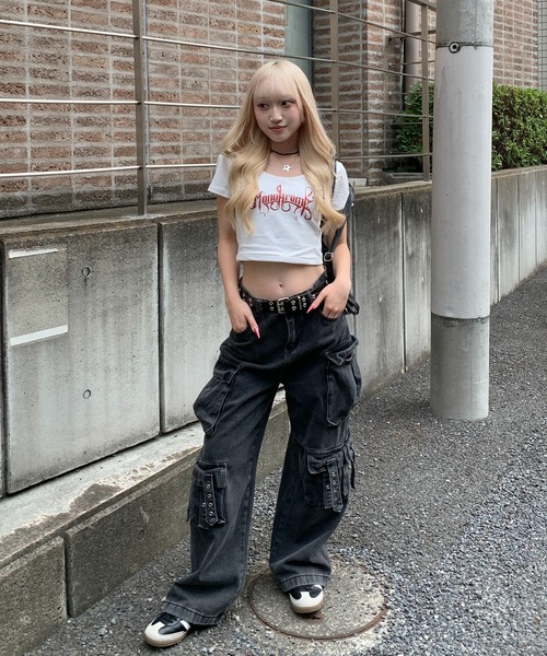 lilful（リルフル）の「ベルト付き Y2K ストリート ウォッシュドワイド