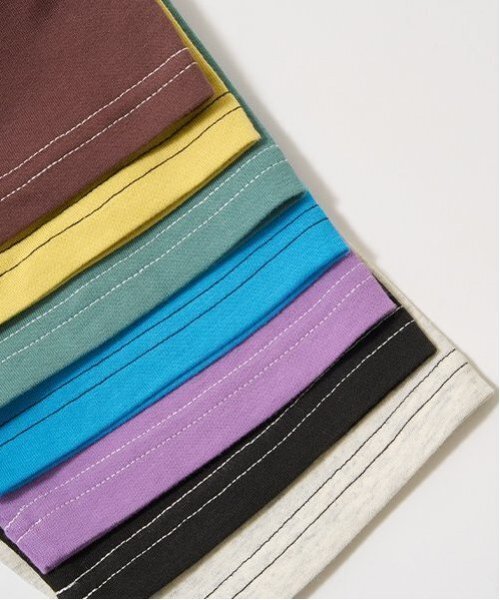 b・ROOM（ビールーム）の「【セットアップ可能】【カイテキ天竺】配色ステッチTシャツ（Tシャツ/カットソー・キッズ・オリーブ/ブラック/ダークブルー/ホワイト系その他/モスグリーン/ダークブラウン/パープル系その他・120cm/150cm/110cm/130cm/100cm/140cm）」の12枚目の写真