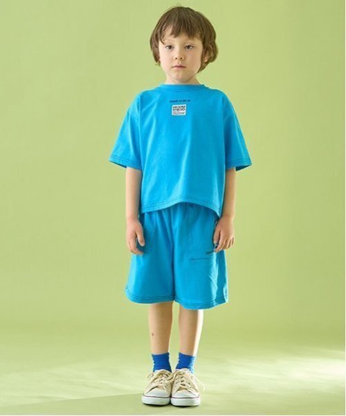 b・ROOM（ビールーム）の「【セットアップ可能】【カイテキ天竺】配色ステッチTシャツ（Tシャツ/カットソー・キッズ・オリーブ/ブラック/ダークブルー/ホワイト系その他/モスグリーン/ダークブラウン/パープル系その他・120cm/150cm/110cm/130cm/100cm/140cm）」の22枚目の写真