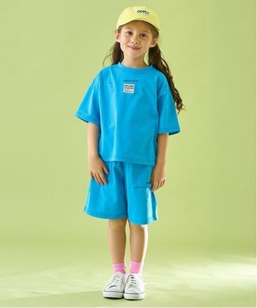 b・ROOM(ビールーム)の「【セットアップ可能】【カイテキ天竺】配色ステッチTシャツ【子供服】【キッズ】【男の子】【女の子】(Tシャツ/カットソー・キッズ・オリーブ/ブラック/ダークブルー/ホワイト系その他/モスグリーン/ダークブラウン/パープル系その他・120cm/150cm/110cm/130cm/100cm/140cm)」の11枚目の写真