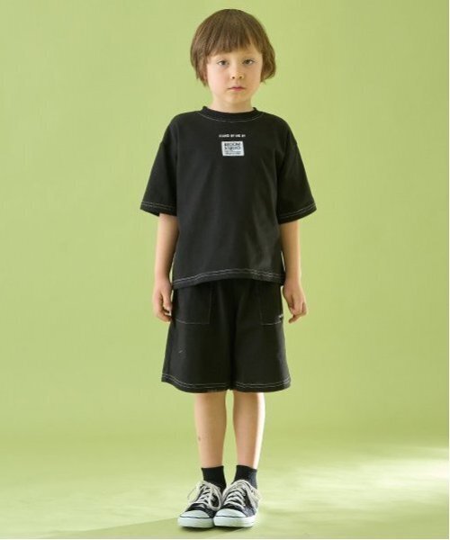 b・ROOM(ビールーム)の「【セットアップ可能】【カイテキ天竺】配色ステッチTシャツ【子供服】【キッズ】【男の子】【女の子】(Tシャツ/カットソー・キッズ・オリーブ/ブラック/ダークブルー/ホワイト系その他/モスグリーン/ダークブラウン/パープル系その他・120cm/150cm/110cm/130cm/100cm/140cm)」の16枚目の写真