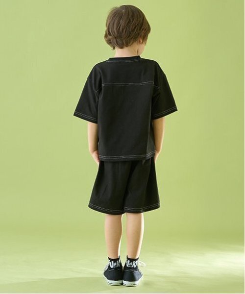 b・ROOM(ビールーム)の「【セットアップ可能】【カイテキ天竺】配色ステッチTシャツ【子供服】【キッズ】【男の子】【女の子】(Tシャツ/カットソー・キッズ・オリーブ/ブラック/ダークブルー/ホワイト系その他/モスグリーン/ダークブラウン/パープル系その他・120cm/150cm/110cm/130cm/100cm/140cm)」の17枚目の写真