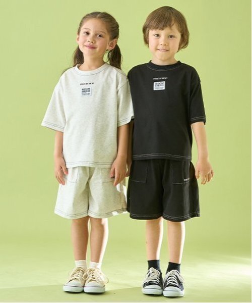 b・ROOM(ビールーム)の「【セットアップ可能】【カイテキ天竺】配色ステッチTシャツ【子供服】【キッズ】【男の子】【女の子】(Tシャツ/カットソー・キッズ・オリーブ/ブラック/ダークブルー/ホワイト系その他/モスグリーン/ダークブラウン/パープル系その他・120cm/150cm/110cm/130cm/100cm/140cm)」の21枚目の写真