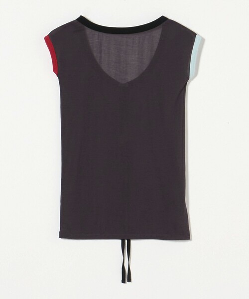 6(ロク)の「【別注】<TanC TOKYO × 6>MINI SLEEVE SHEER TEE/カットソー(Tシャツ/カットソー・レディース・ダークブラウン/ホワイト・FREE)」の2枚目の写真