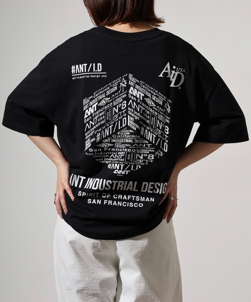 FUNALIVE（ファンアライブ）の「ANT　INDUSTRIAL DESIGN　ワイドTシャツ（Tシャツ/カットソー・メンズ・ブラック/ホワイト系その他2/杢グレー/スミクロ/ホワイト/ブラック系その他2・L/M/LL）」の4枚目の写真