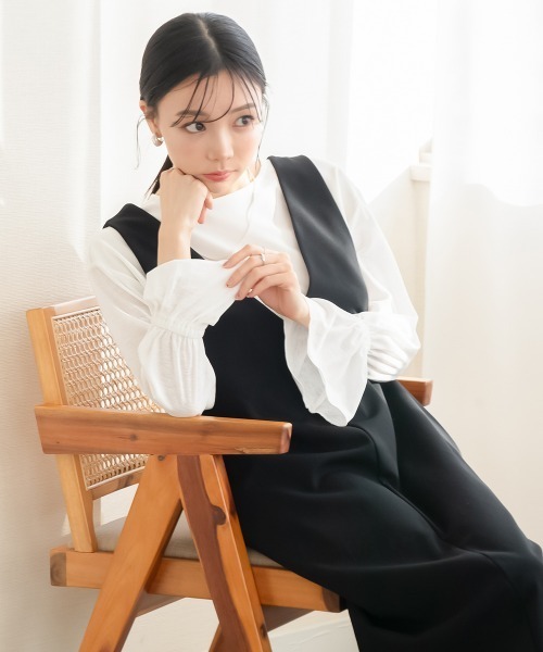 Petitjo（プッチージョ）の「小さいサイズ　透け袖ポンチプルオーバー　低身長さん・小柄女性（Tシャツ/カットソー・レディース・ホワイト・PS/PM）」の12枚目の写真