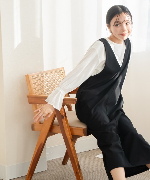 Petitjo（プッチージョ）の「小さいサイズ　透け袖ポンチプルオーバー　低身長さん・小柄女性（Tシャツ/カットソー・レディース・ホワイト・PS/PM）」の13枚目の写真