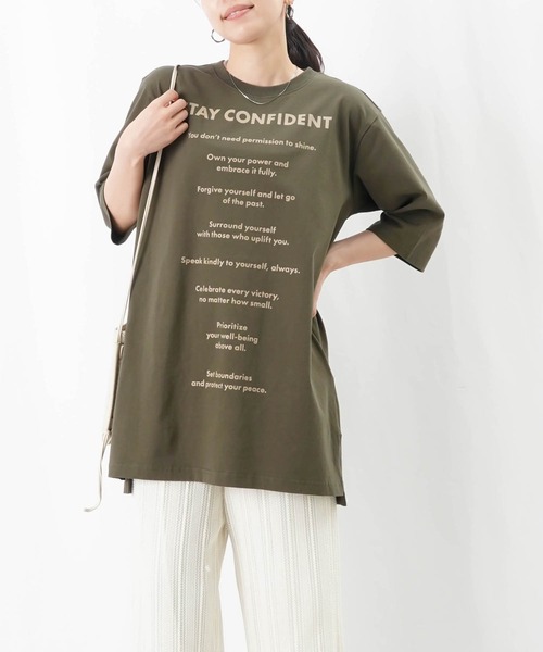LC/LLL ロゴプリントチュニックTEE（Tシャツ/カットソー）｜LUCA