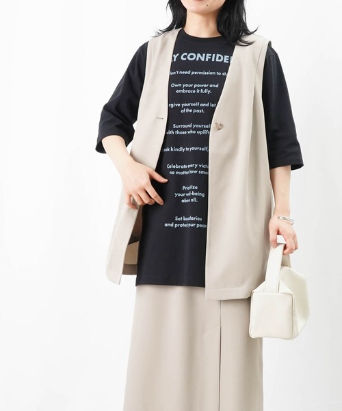 LC/LLL ロゴプリントチュニックTEE（Tシャツ/カットソー）｜LUCA