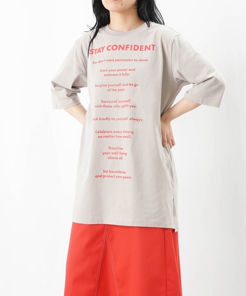 セール】LC/LLL ロゴプリントチュニックTEE（Tシャツ/カットソー