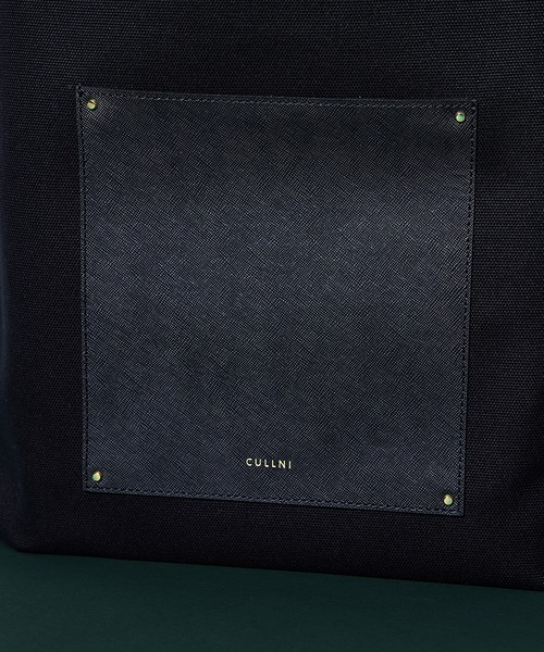 CULLNI(クルニ)の「【CULLNI】別注Leather Pocket Canvas Eco Tote(トートバッグ・メンズ・グレー/ブラック/ベージュ・フリー)」の14枚目の写真