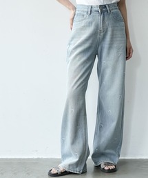 mili an deni | リボン刺繍デニムパンツ(デニムパンツ)