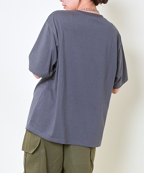 GORGE（ゴージ）の「アソートロゴ刺繍ptTシャツ（Tシャツ/カットソー・レディース・レッド/チャコール/ネイビー/オフホワイト・F）」の9枚目の写真