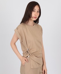 asymmetry metal parts t-shirt