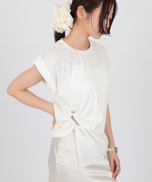 asymmetry metal parts t-shirt