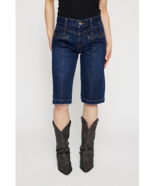 LAGUA GEM | ZIP POINT CROPPED デニム (ショートパンツ ) |SHEL