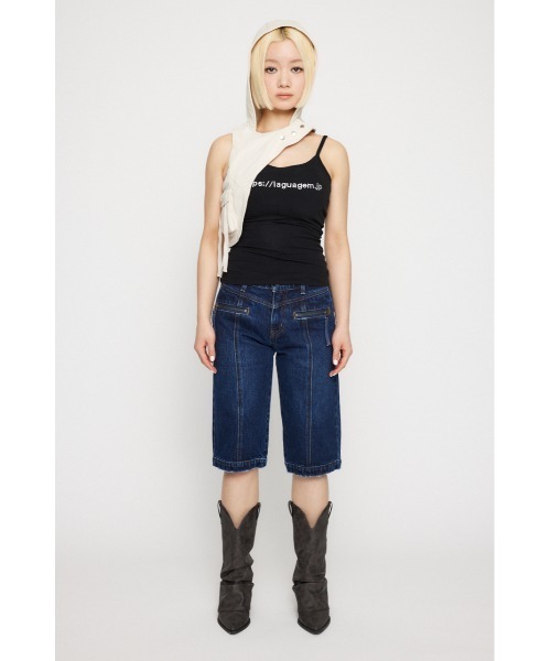 LAGUA GEM(ラグアジェム)の「ZIP POINT CROPPED デニム(デニムパンツ・レディース・ブルー/ブラック・X-SMALL/SMALL/MEDIUM)」の10枚目の写真