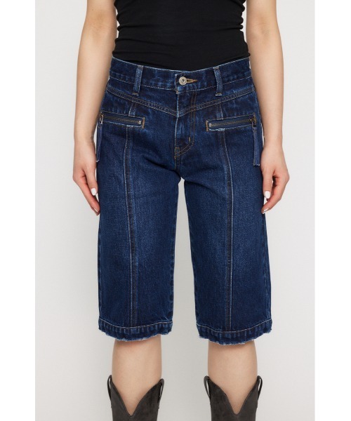 LAGUA GEM(ラグアジェム)の「ZIP POINT CROPPED デニム(デニムパンツ・レディース・ブルー/ブラック・X-SMALL/SMALL/MEDIUM)」の7枚目の写真