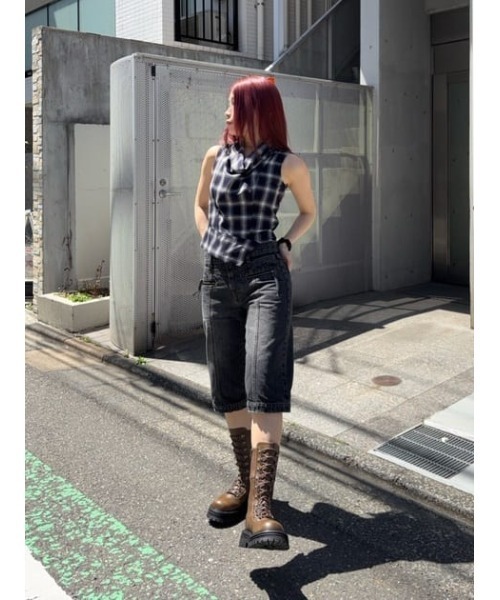 LAGUA GEM(ラグアジェム)の「ZIP POINT CROPPED デニム(デニムパンツ・レディース・ブルー/ブラック・X-SMALL/SMALL/MEDIUM)」の18枚目の写真