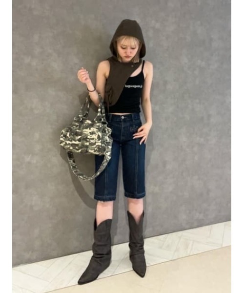 ZIP POINT CROPPED デニム（デニムパンツ）｜LAGUA GEM