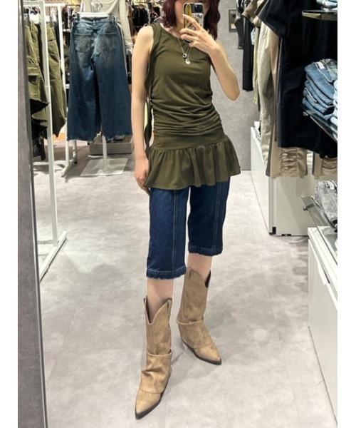 ZIP POINT CROPPED デニム（デニムパンツ）｜LAGUA GEM