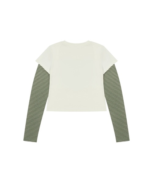 LARTIGENT(ラーティゼン)の「L13 STRIPE T-SHIRT(Tシャツ/カットソー・レディース・ネイビー/ワインレッド/アイボリー・FREE)」の17枚目の写真