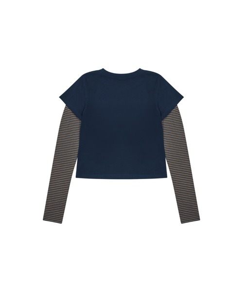 LARTIGENT(ラーティゼン)の「L13 STRIPE T-SHIRT(Tシャツ/カットソー・レディース・ネイビー/ワインレッド/アイボリー・FREE)」の19枚目の写真
