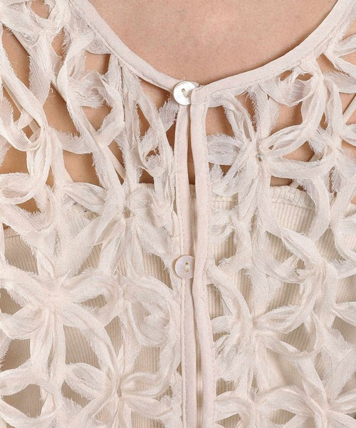 2way コード刺繍フラワーベスト（ベスト）｜en CAnAF