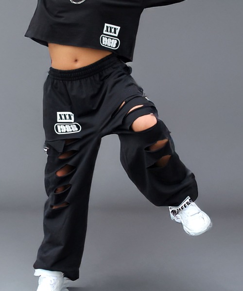 【新品未使用】COEL ダメージスウェットパンツ　ブラック COEL Online Storeダメージスウェットパンツ(F グレー): BOTTOMS
