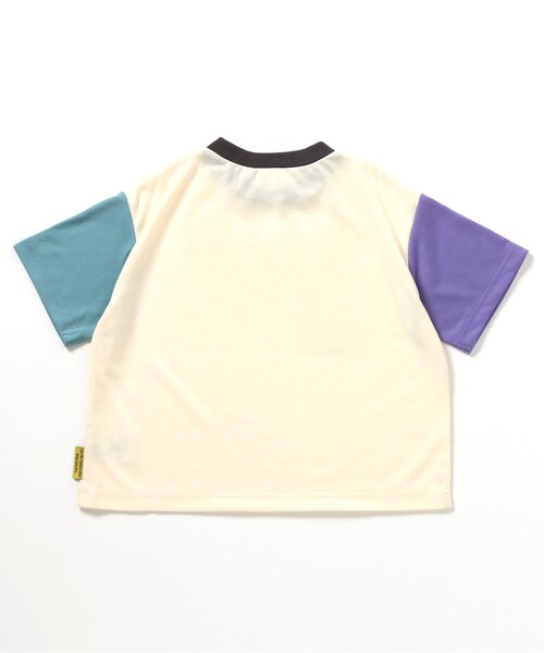 BREEZE（ブリーズ）の「【吸水速乾】EASYドライ バリエーション半袖Tシャツ（Tシャツ/カットソー・キッズ・グレー/オフホワイト/サックスブルー/グリーン/ピンク/レインボー/ベージュ/チャコール/オレンジ/イエロー・80/90/100/110/120/130/140）」の17枚目の写真