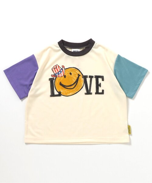 BREEZE（ブリーズ）の「【吸水速乾】EASYドライ バリエーション半袖Tシャツ（Tシャツ/カットソー・キッズ・グレー/オフホワイト/サックスブルー/グリーン/ピンク/レインボー/ベージュ/チャコール/オレンジ/イエロー・80/90/100/110/120/130/140）」の15枚目の写真