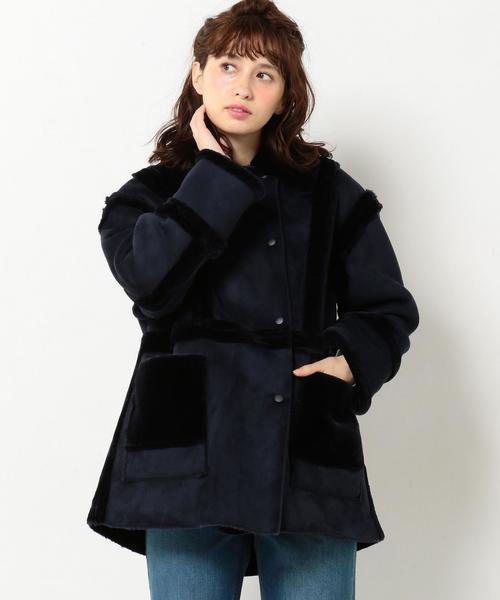 Another Edition(アナザーエディション)の「OKIRAKUフェイクムートンジャケット/BCOKIRAKU FAKE MTN JKT(その他アウター・レディース・ブラック/ネイビー・フリー)」の2枚目の写真