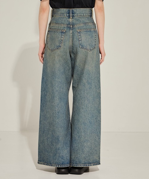 STUDIOUS（ステュディオス）の「【STUDIOUS/ステュディオス】Side Folded Jeans/サイドフォールデッドジーンズ（デニムパンツ・レディース・ダークインディゴブルー/ライトグレー・1/2）」の21枚目の写真