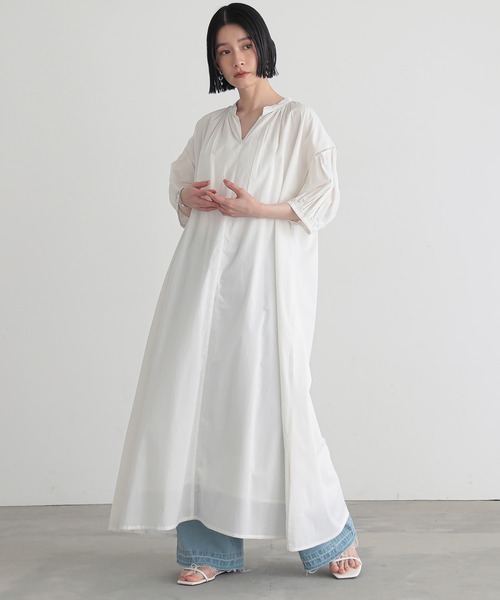 ✨インブリードロジエ新品 未使用コットンワンピース✨ インド綿ボリュームワンピース【オーガニックコットン