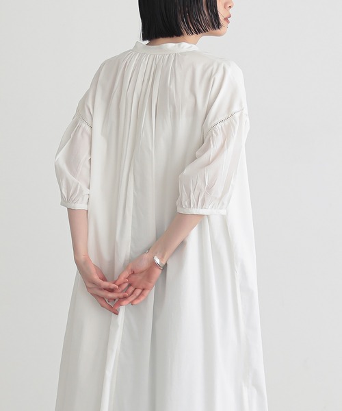 for/c（フォーシー）の「インド綿ボリュームワンピース【オーガニックコットン】（ワンピース・レディース・オフホワイト/ブラック/チャコール・M/L）」の10枚目の写真