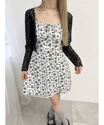 PHILLY（フィリー）の「【PHILLY】フロントリボンフラワーミニキャミワンピース（ワンピース）」