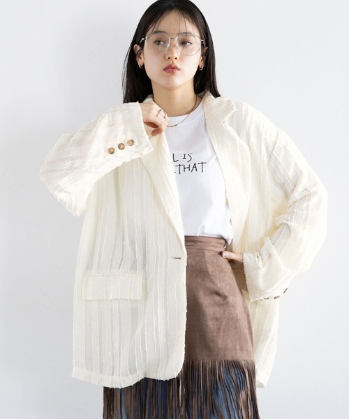 【関税込み】Off-White ブルー Round テーラードジャケット D.C. White – Summer Blazer. – Fuzz