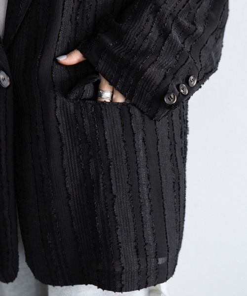 RAGEBLUE（レイジブルー）の「フリンジデザイン/シアールーズテーラードジャケット（テーラードジャケット・レディース・ホワイト/ブラック・FREE）」の19枚目の写真