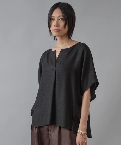 Liesse（リエス）の「《 定番 》トリアセ混スキッパードルマンブラウス（シャツ/ブラウス・レディース・カーキ/ブラック/ベージュ・FREE）」の8枚目の写真