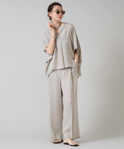 Liesse（リエス）の「《 定番 》トリアセ混スキッパードルマンブラウス（シャツ/ブラウス・レディース・カーキ/ブラック/ベージュ・FREE）」の16枚目の写真